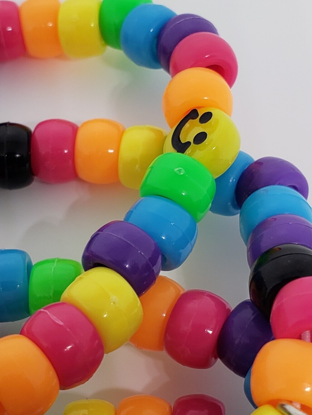 Handmade LED Light Rainbow stackable kandi Bracelets ♡ - Picture 5 of 9